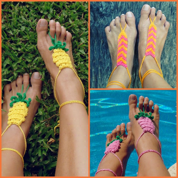 crochet pattern barefoot sandals