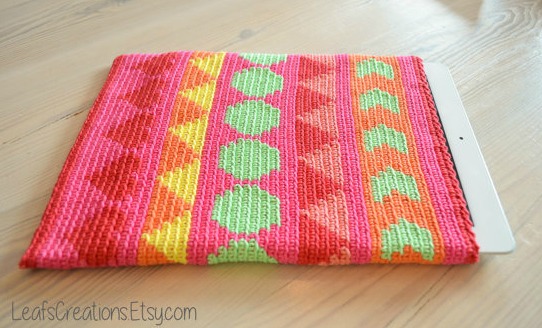 crochet pattern ipad laptop cover
