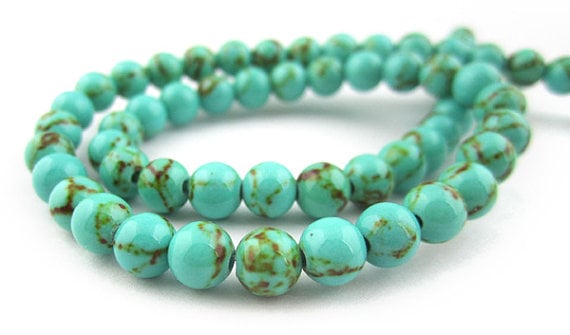mint green turquoise gemstone beads