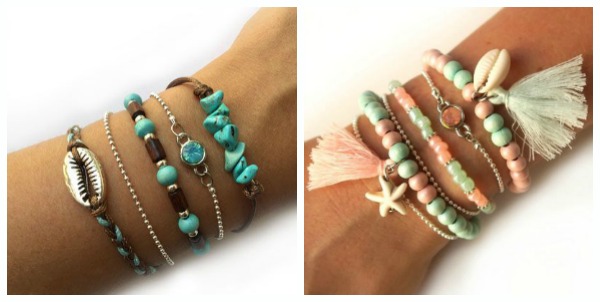 summer bracelets on elastic